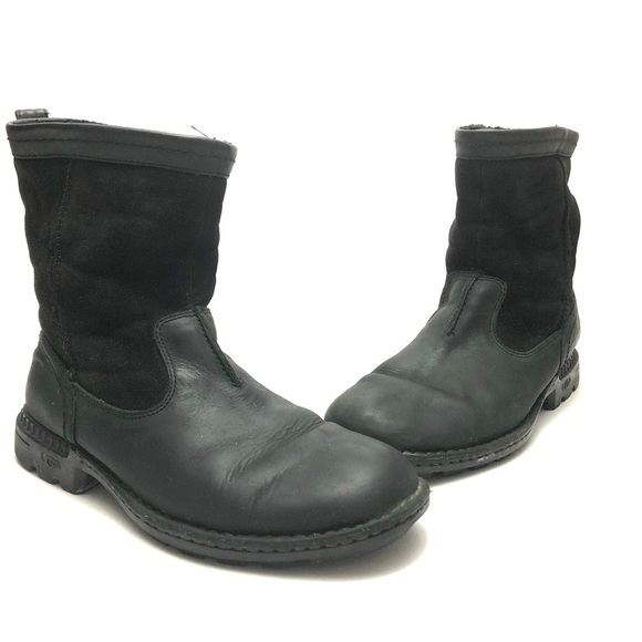 mens black leather ugg boots